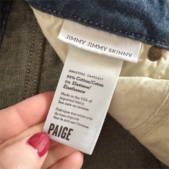 Paige Jimmy Jimmy distressed skinny Jeans women’s sz 27 gold  boho artsy unique - Picture 13 of 15